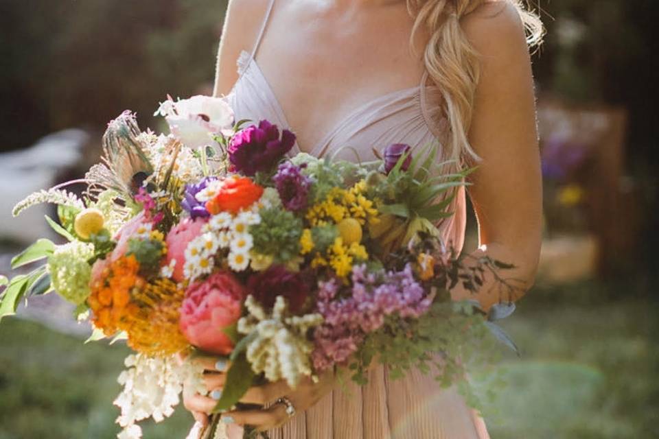 Bride and her bouquet