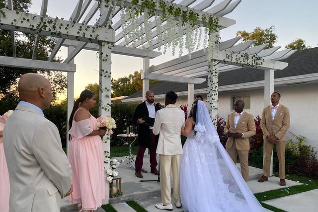 Outdoor wedding ceremony