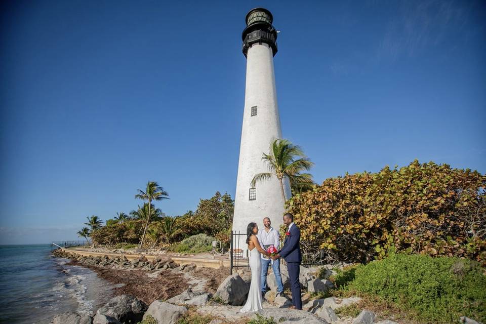 Beach elopement wedding