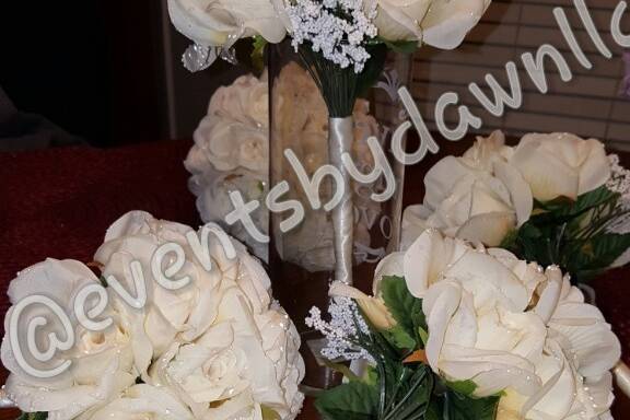 Custom wedding party bouquets