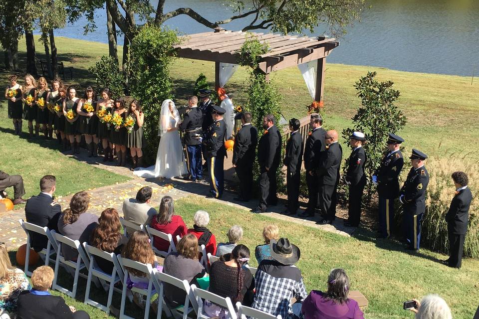 Military wedding ceremony