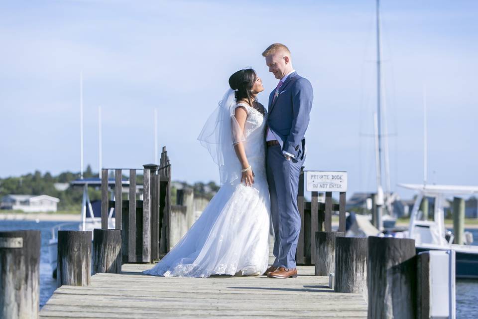 On the dock