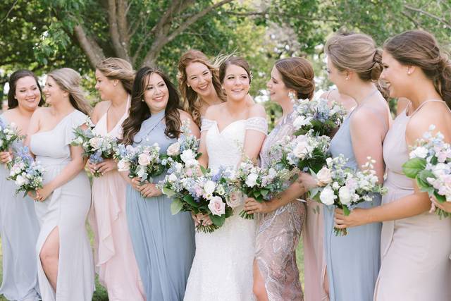 Mismatched Pastel Bridesmaids