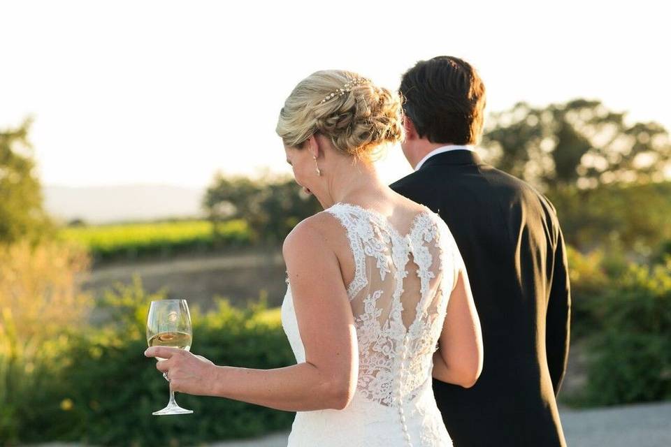 Couple drinking champagne