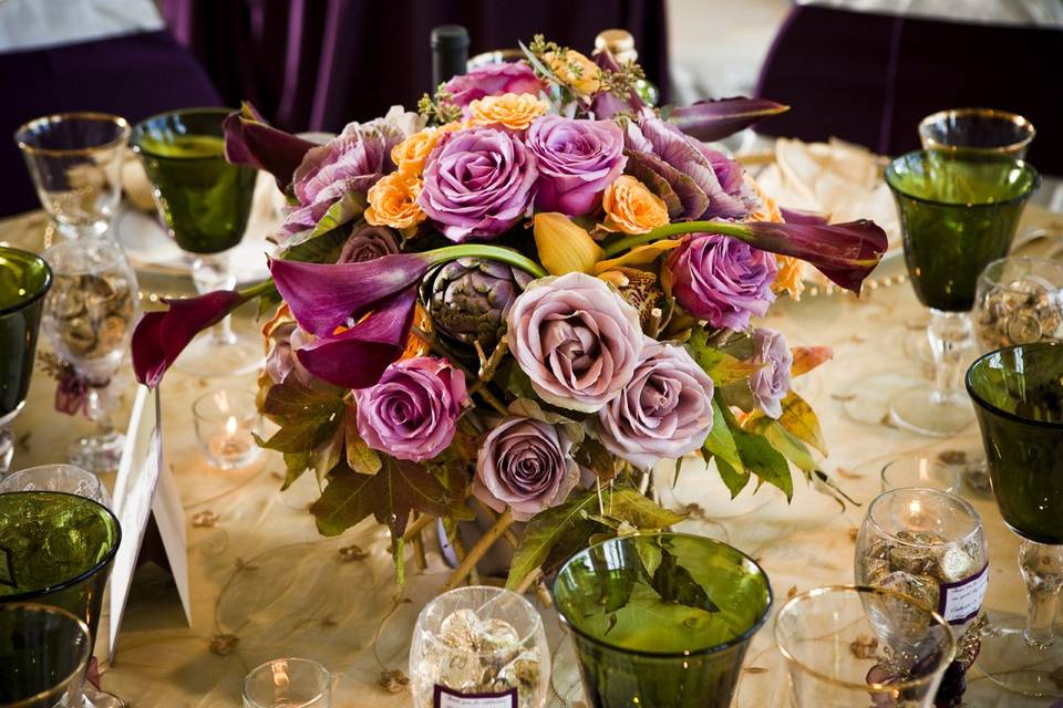 Centerpiece- Purples!