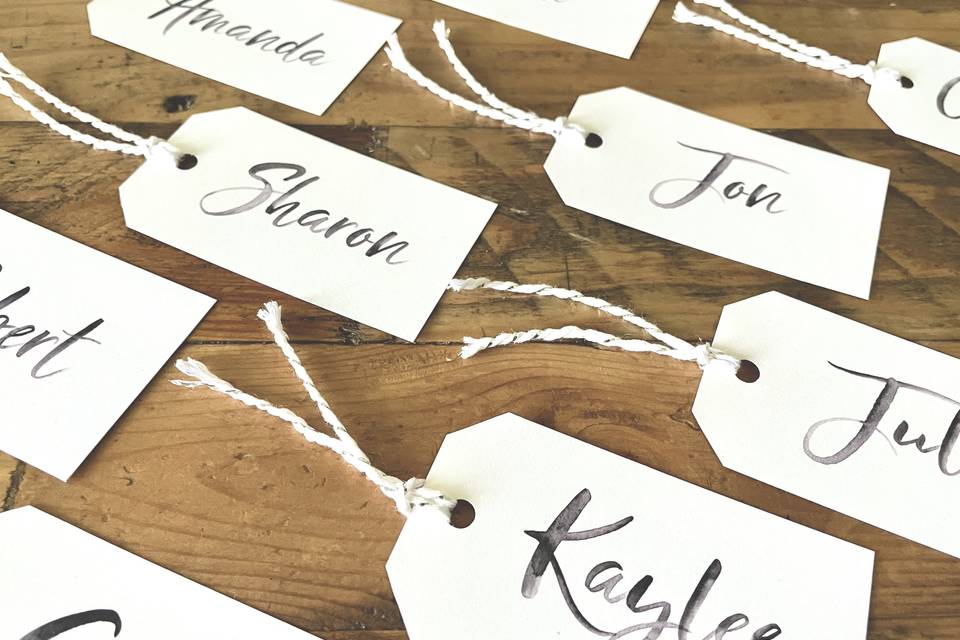 Watercolor Writing Place Card