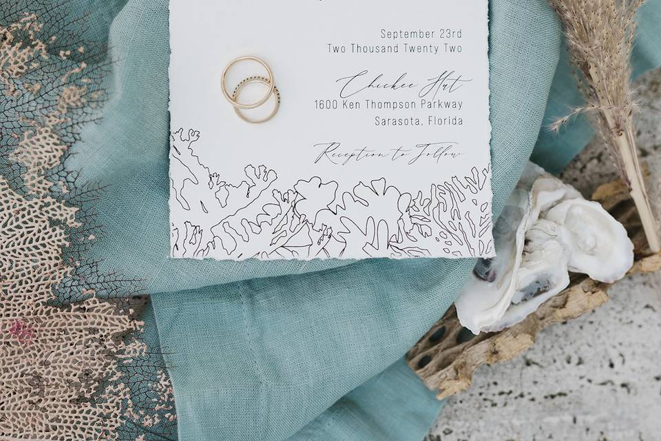 Ocean Inspired Invitaiton