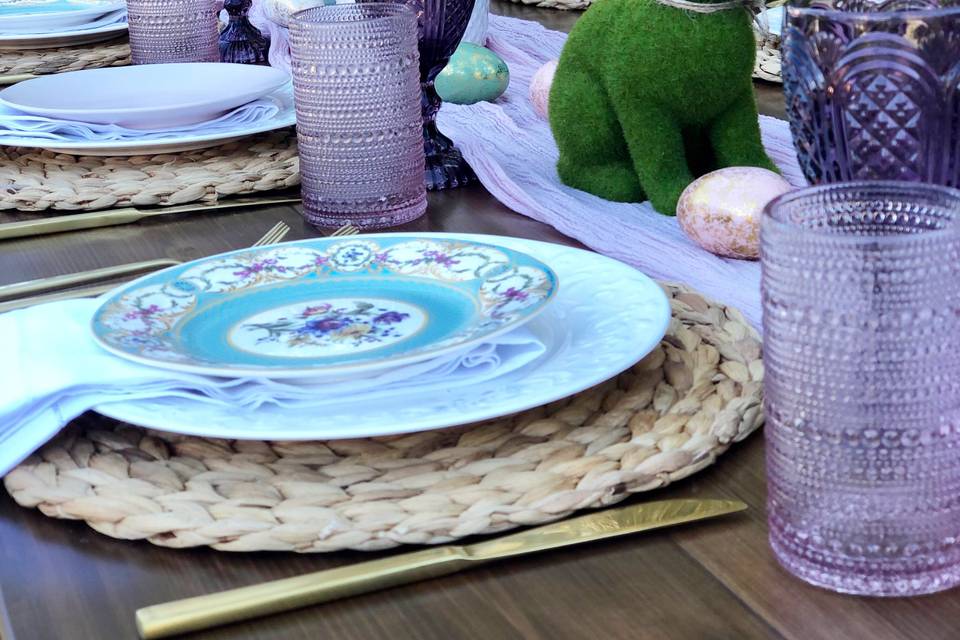 Easter Theme Tablescape