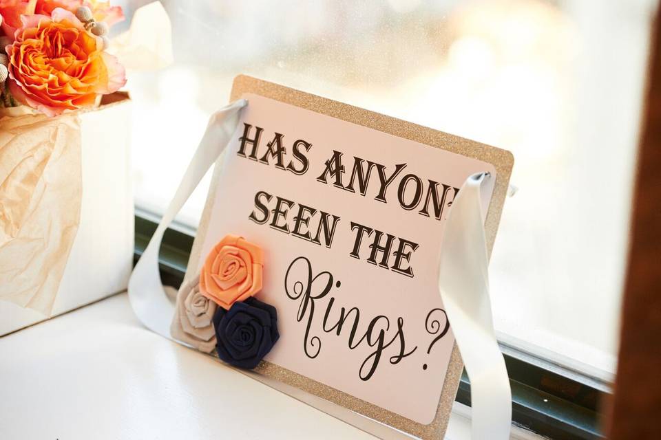 Ring bearer sign