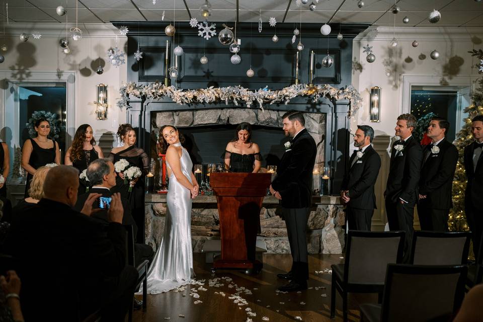 Beautiful fireside ceremony