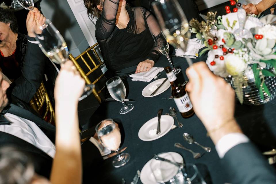 A toast to the happy couple