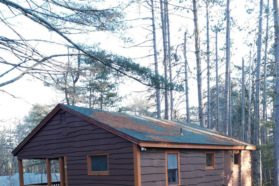 Eight rustic cabins available