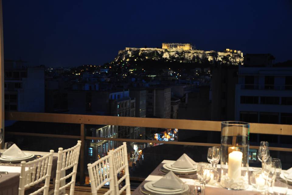 Wedding dinner - Acropolis view Wedding Djs in Greece / Dj Athens Wedding Parties in Greece