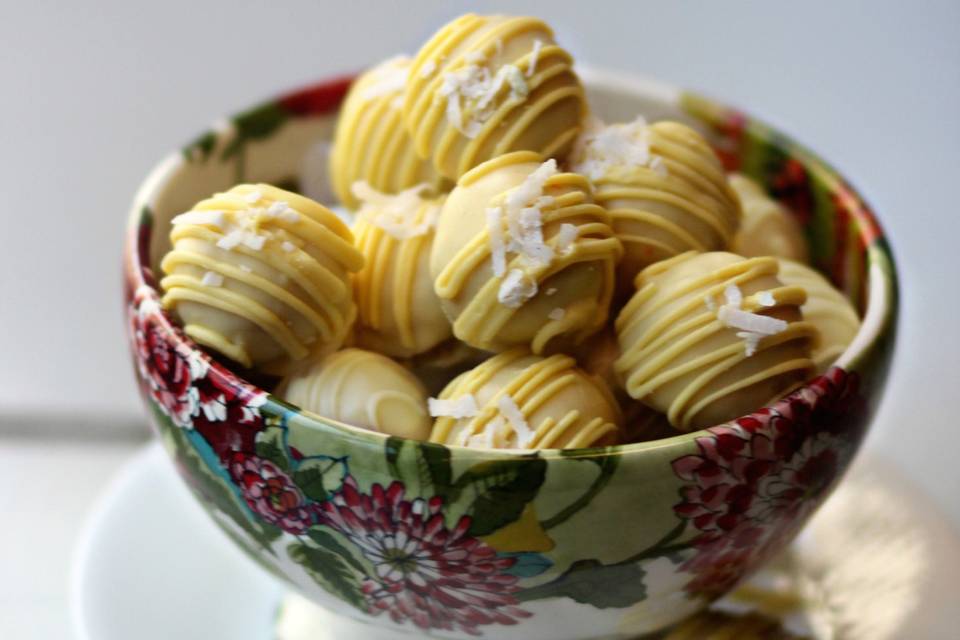 Pina Colada with Rum Cake Ball