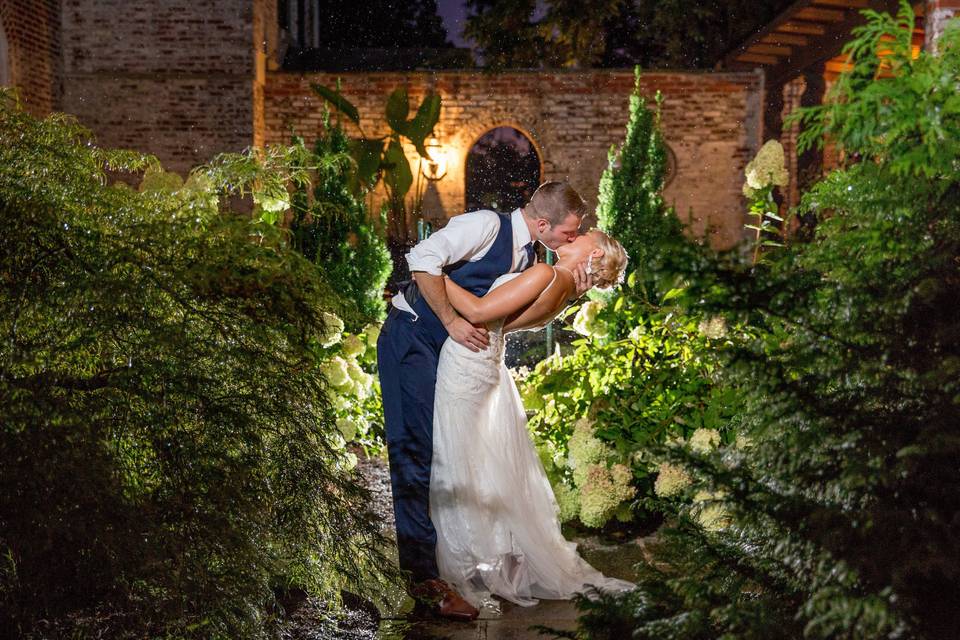 Mood lighting in the formal garden