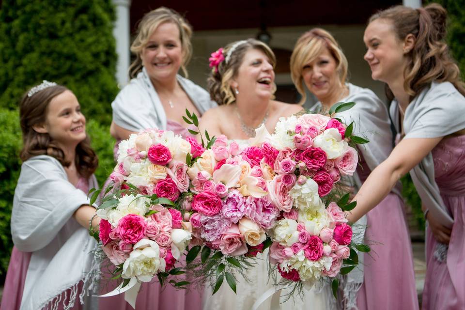 Happy bridal party