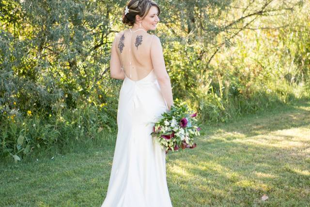 Back of bride