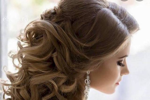 Half updo