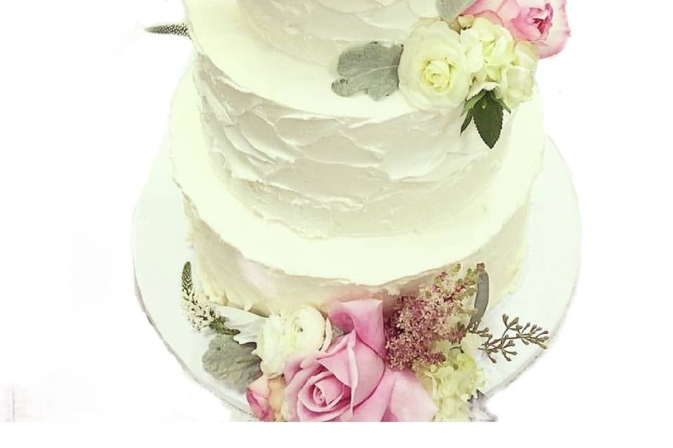 White fluffy cake