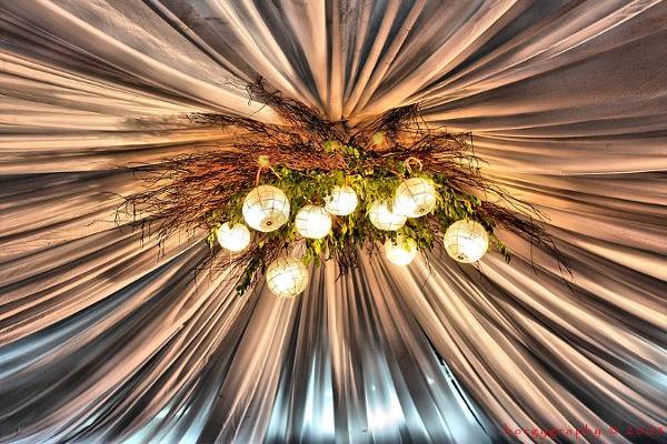 ceiling and wall draping