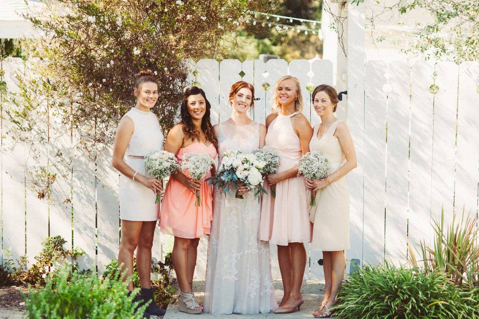 Bride and Bridesmaids