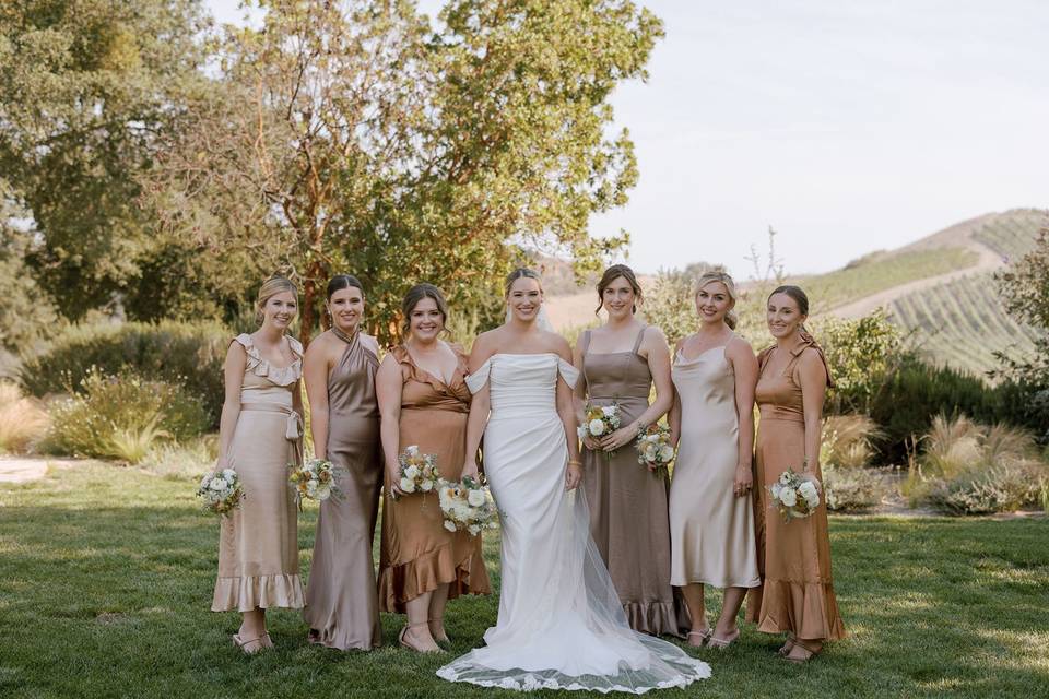 Fall bridesmaids