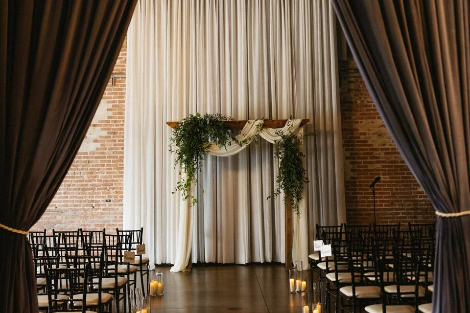 Ceremony Room with wood arbor