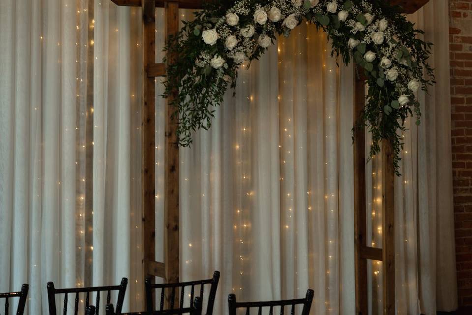 Ceremony with inhouse florals