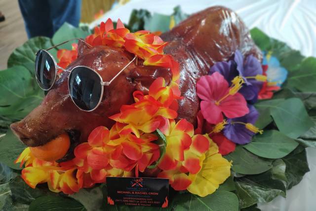 Luau-Themed Presentation Pig
