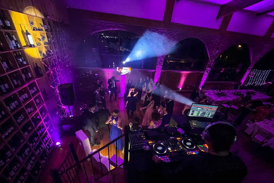 DJ View of a Costa Rica Wedding Reception