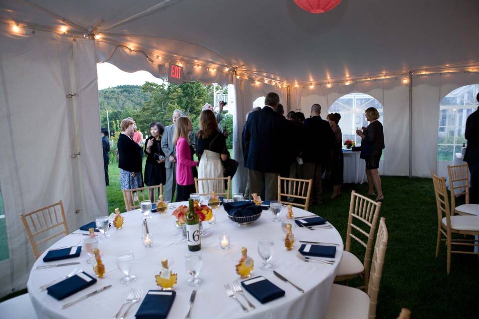 Wedding reception area