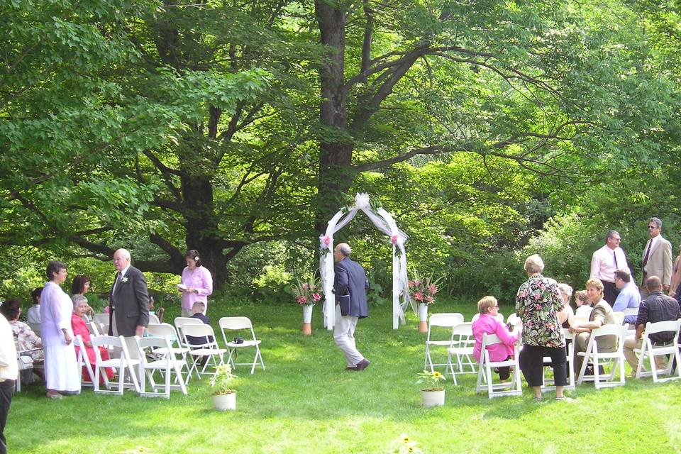 Wedding ceremony area