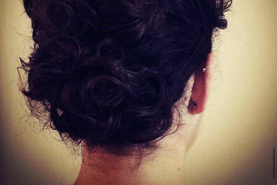 Intricate Curly Updo