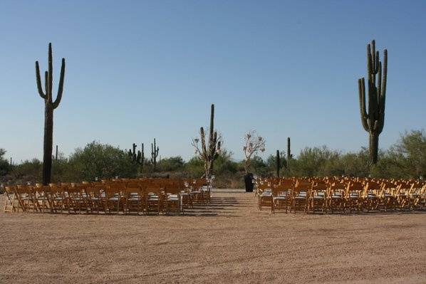 Wedding ceremony setup