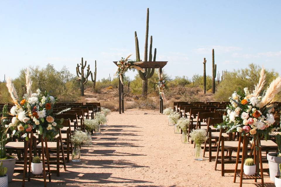 Ceremony in teh Sunset Vista