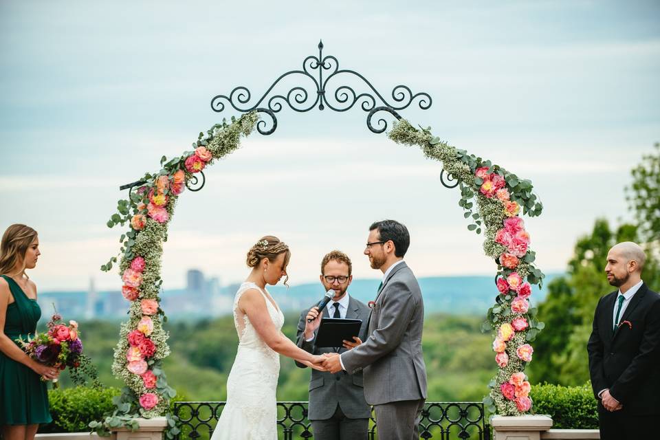 Exchanging vows..