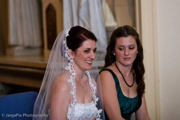 bride with maid of honor