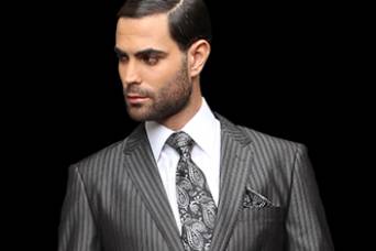 Designer pinstripe suit