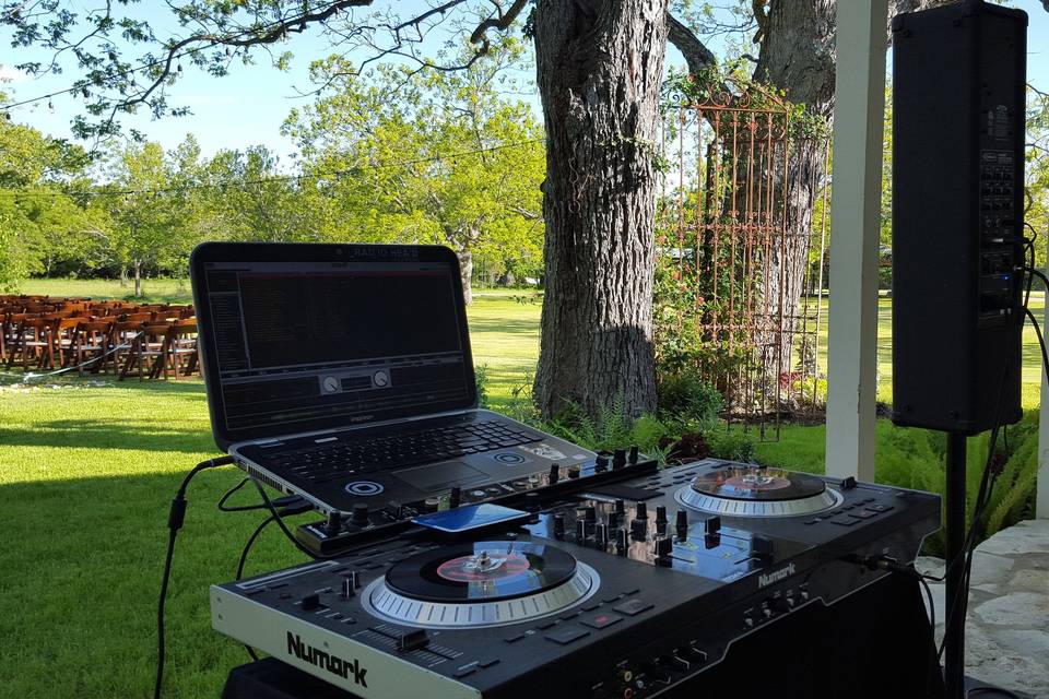 The DJ setup