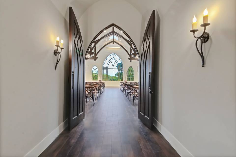 Chapel Hallway and doors