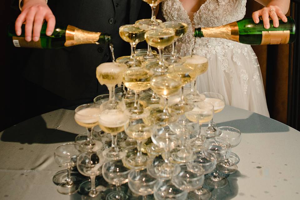 Champagne tower