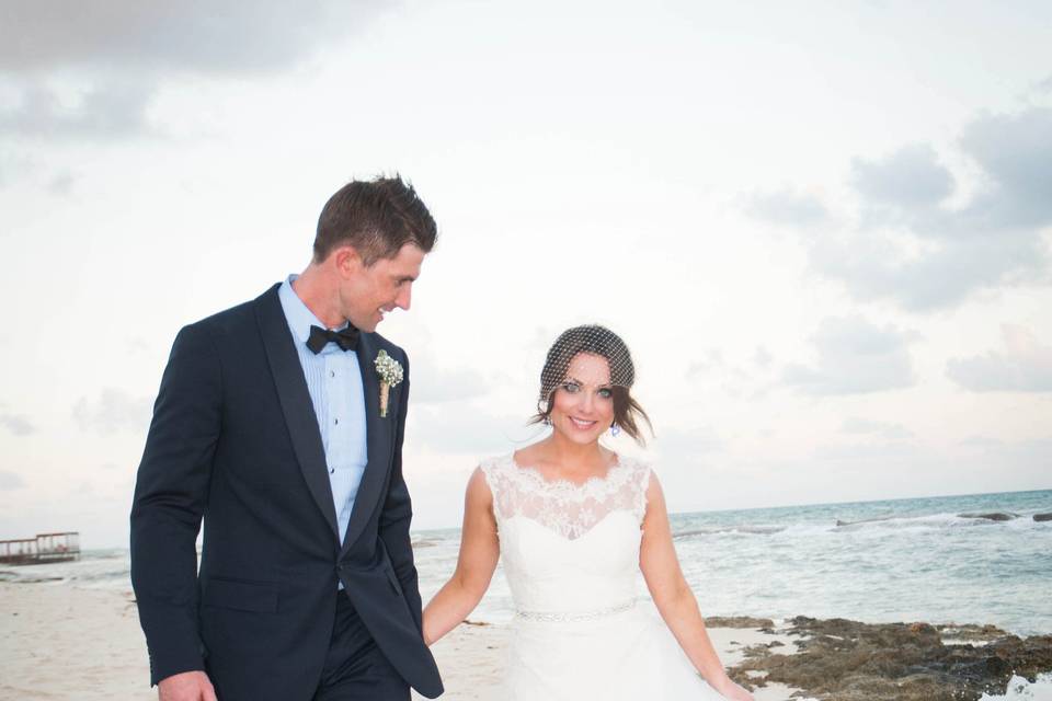 Walking on the beach