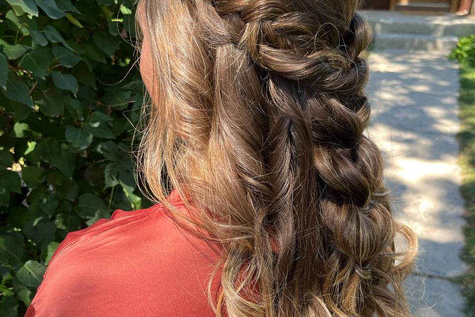 Half up braid