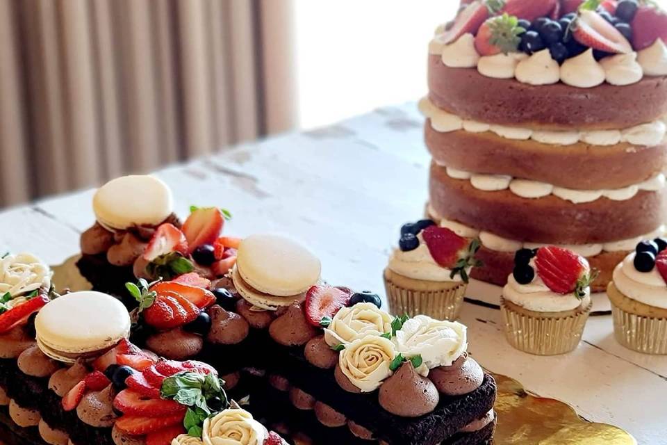 Initial Wedding Cake