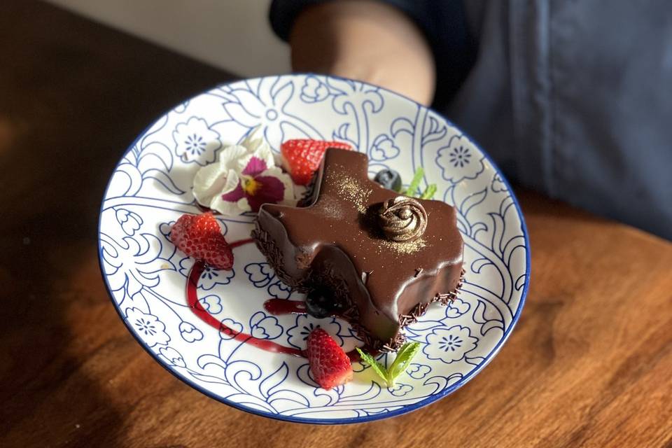 Texas Shaped Chocolate Cake