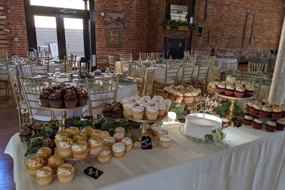 Wedding Cake and Cupcakes