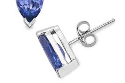 Tanzanite Sterling Silver Marquise 0.60 CTS Stud - Net Price: $34.50