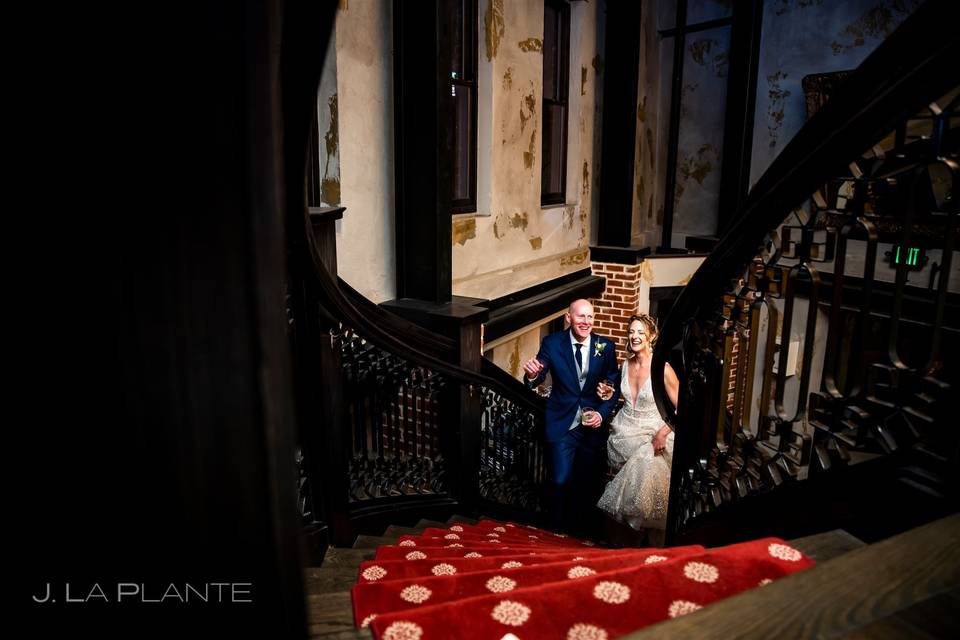 Bride and Groom walking