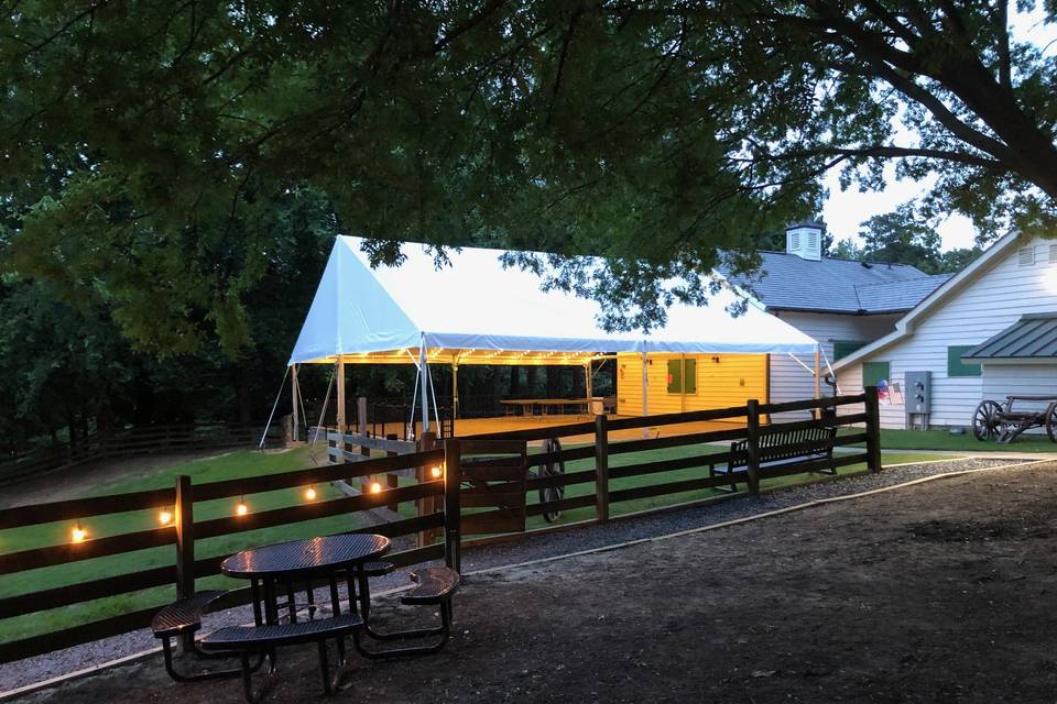 View of the large tent