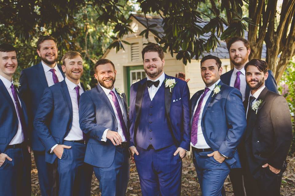 Groom and his groomsmen